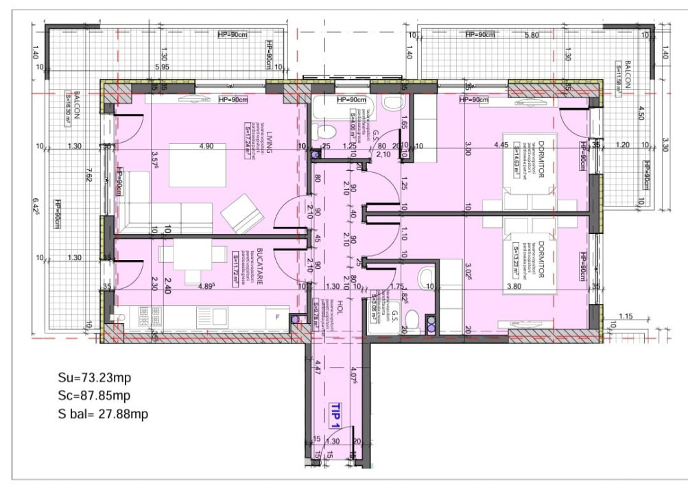 Apartamente 3 Camere La Cheie / Bloc Nou 2024 / KM 4-5