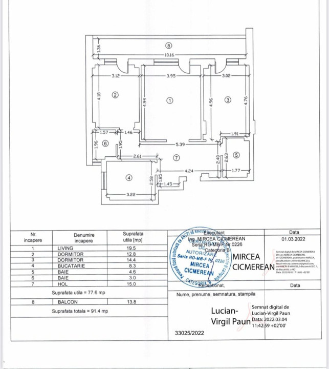 APARTAMENT 3 CAMERE | DECOMANDAT | 92MP | TOMIS PLUS