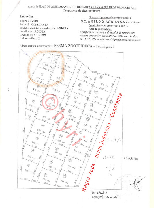 TEREN TECHIRGHIOL | 952 MP| POZITIE EXCELENTA