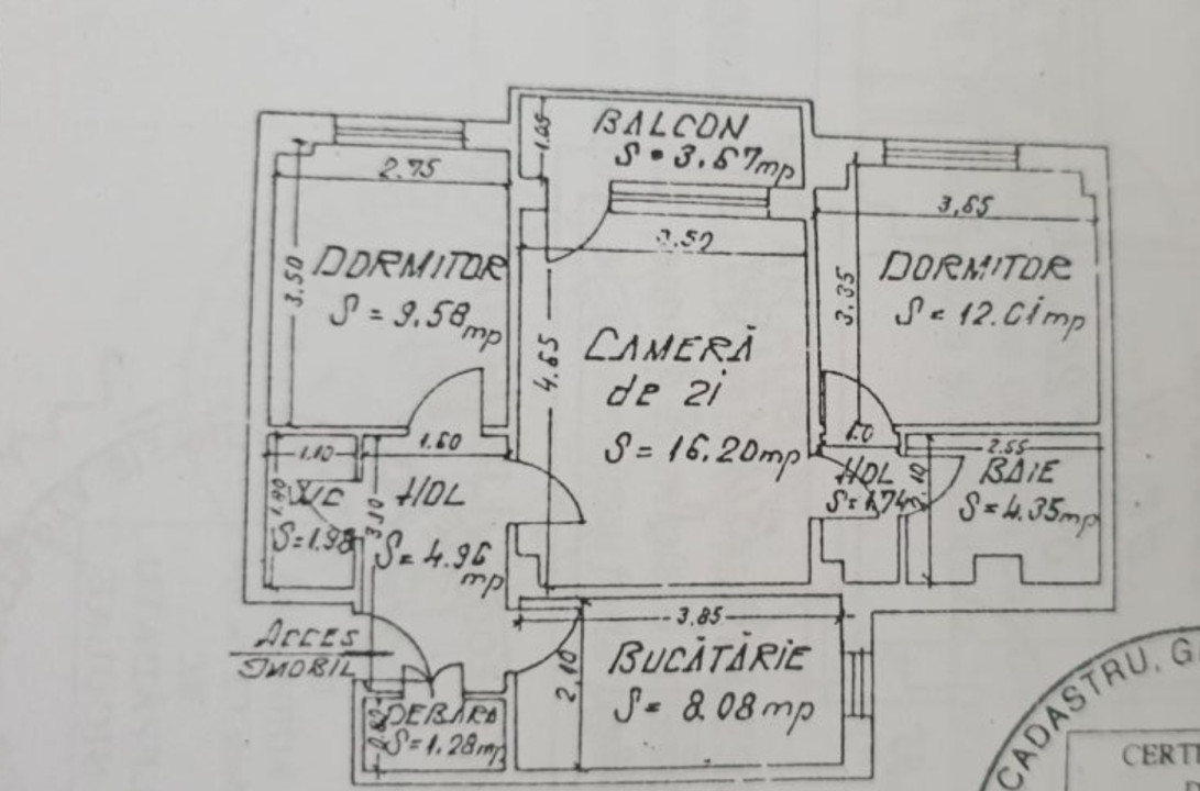 Apartament 3 camere, MOBILAT, UTILAT