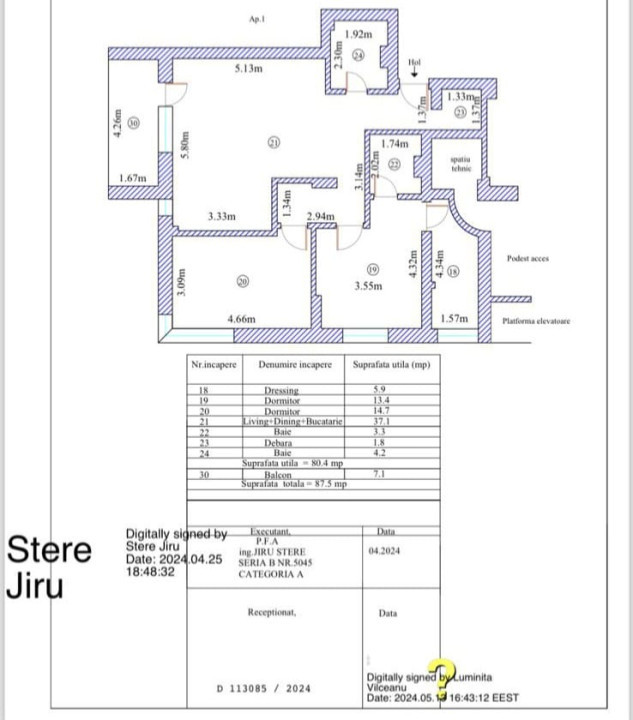 Apartamente 2 Camere la Cheie / Complex Rezidential Nou / Palazu Mare 