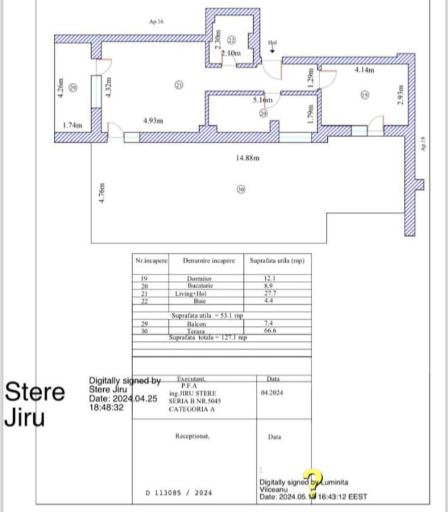 Apartamente 2 Camere la Cheie / Complex Rezidential Nou / Palazu Mare 