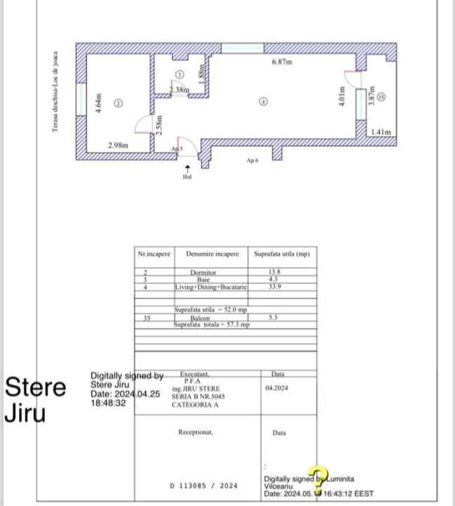 Apartamente 2 Camere la Cheie / Complex Rezidential Nou / Palazu Mare 