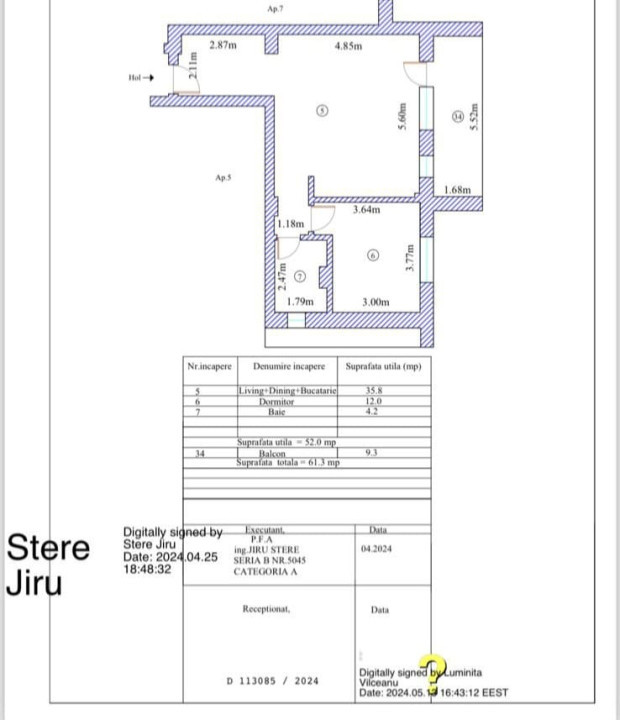 Apartamente 2 Camere la Cheie / Complex Rezidential Nou / Palazu Mare 