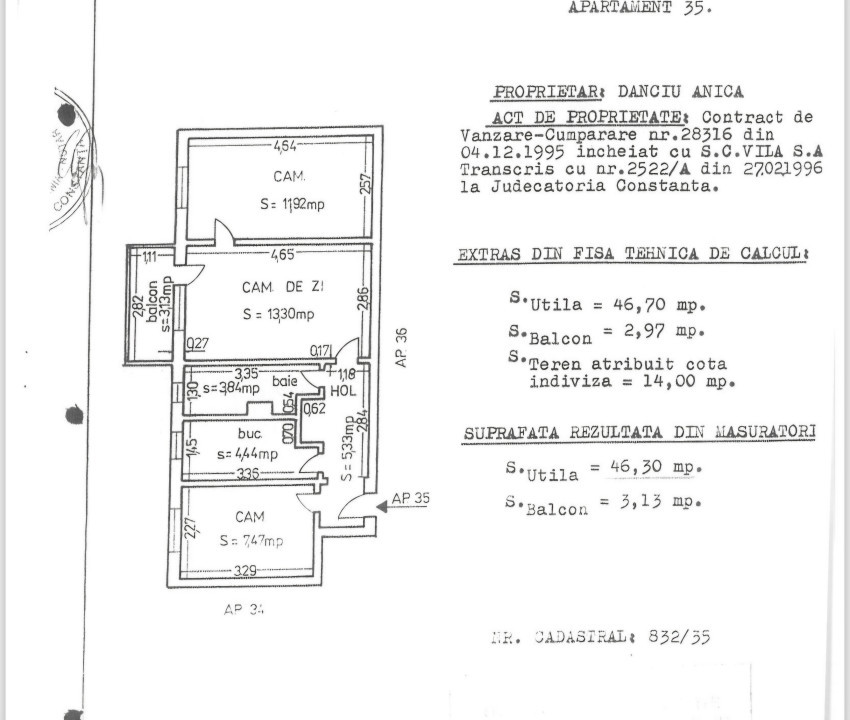 Apartament 3 camere Dorally Mall